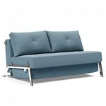 INNOVATION LIVING  Canapé design CUBED 02 CHROME convertible 200x140 cm tissu Mixed Dance Light Blue
