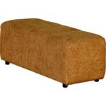 Pouf rectangle en tissu chenille benjo - jaune arganAURORE