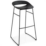 Tabouret  COSMOPOLITAN structure métal assise plastique noir