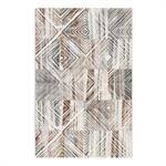 Tapis design original tons de gris et brique 133x200