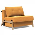 INNOVATION LIVING Fauteuil design SOFABED CUBED 02 WOOD convertible lit 200x90 cm Bouclé Ochre