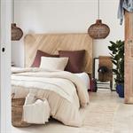 Tête de lit rectangulaire en rotin 130x170 - bois clairMARIETTA