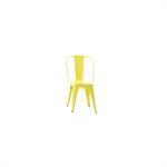 Tabouret H45 Grand Dossier jaune citron