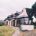 Véranda avec un toit en polycarbonate