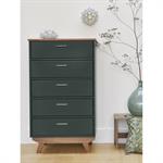 Commode semainier BILBOQUET DÉCO gris foncé