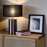 Abat-jour cylindrique en jute D32cm - noirAGATHA