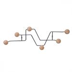 Porte-manteaux 6 crochets métal 54x20cm