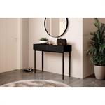 Console 2 tiroirs KASHA pieds noirs noir   BOBOCHIC