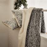 Plaid réversible effet fourrure - gris 130x170cmLALOU