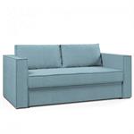 Canapé convertible EXPRESS IBIZA 140x192cm sommier métal matelas 16 cm velours côtelé bleu lagon