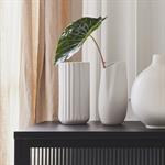 Vase contemporain en céramique H21cm - blancBAFRA