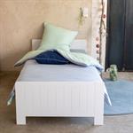 Housse de couette enfant bicolore 140x200cm et 1 taie d'oreiller 63x63cm - bleuPOLKA