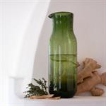 Carafe en verre bullé 83cl - vert avocadoBOLHA