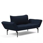 Canape convertible lit  200x70 cm ZEAL LASER  piétement métallique tissu Mixed Dance Blue