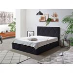 Lit coffre SIXTINE capitonné anthracite 160x200  BOBOCHIC
