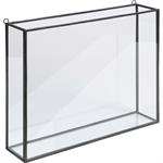 Vitrine murale en verre et métal - noirBIBIO