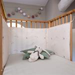 Tour de lit motif cigognes 40x180cm - blancENVOL