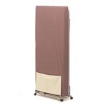 Lit pliant verticale TAZI couchage 80 x 190 cm structure métal sommier à lattes 4 roulettes