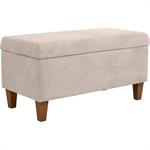 Pouf en tissu avec coffre - beige roucasMAGIC