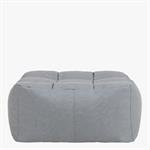 Pouf repose-pieds similicuir gris