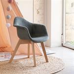 Chaise enfant en tissu avec accoudoirs - vertLENA