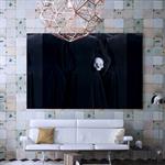 Vue directe sur le salon contemporain