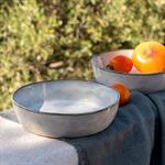 Lot de 6 assiette creuse en grès d20cm - beige roucas 