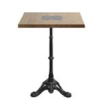 Table massif chêne - incrustation email