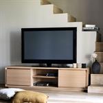 Meuble TV en bois 2 portes - bois clairAGOSTA