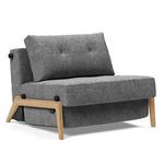 INNOVATION LIVING Fauteuil design SOFABED CUBED 02 WOOD convertible lit 200x90 cm Twist Charcoal
