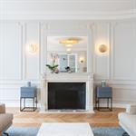 Cheminée dans un intérieur haussmannien