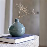 Vase boule en grès 11cm - bleuROVIGO