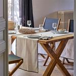Chemin de table en coton blanc et noir 50x200cmBADIANE