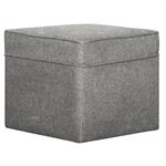 Pouf en tissu - gris moyenVICKY