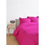 Housse de couette coton uni - ROMAN-4 - Rose Indien - Coton - Taille 