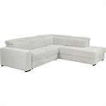 Canapé grand angle droit convertible en tissu castello  - beige roucasORIGANO