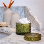 Boite déco en verre - vert D8