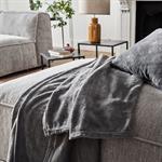 Couvre lit effet polaire- gris ardoise 180x220cmROBIN