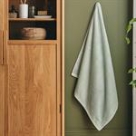 Drap de bain en bouclettes de coton bio 90x150cm - vert olivierCOLINE