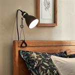 Lampe à pince électrifiée en acier - noir H34cmLONIE