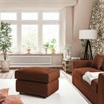 Pouf en tissu chenille - brun rustrelPIUMA