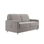 Canapé 3 places convertible en tissu matelas densité 25kg/m3 - grisGAYA
