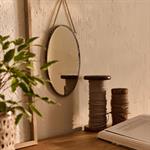Miroir mural ovale en laiton 15x22