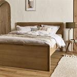Lit 2 places avec tête de lit en acacia - bois clair 140x200cmGAIA