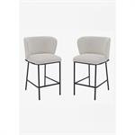 Fauteuils de bar design en tissu Potiron Paris - POT-CESAR - Blanc - Particules de bois - Taille 