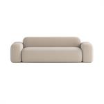 Canapé Droit Contemporain 3 Places en Tissu Beige