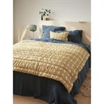 Boutis tissu indien matelassé fleuri ocre