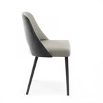 OZZIO DIANE Fauteuil en Velours et Cuir  avec piétement en Métal