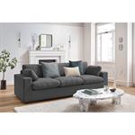 Salon de jardin gris et taupe en aluminium table et 8 fauteuils