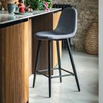 Lot de 2 chaise de bar - gris ardoise h66cm 